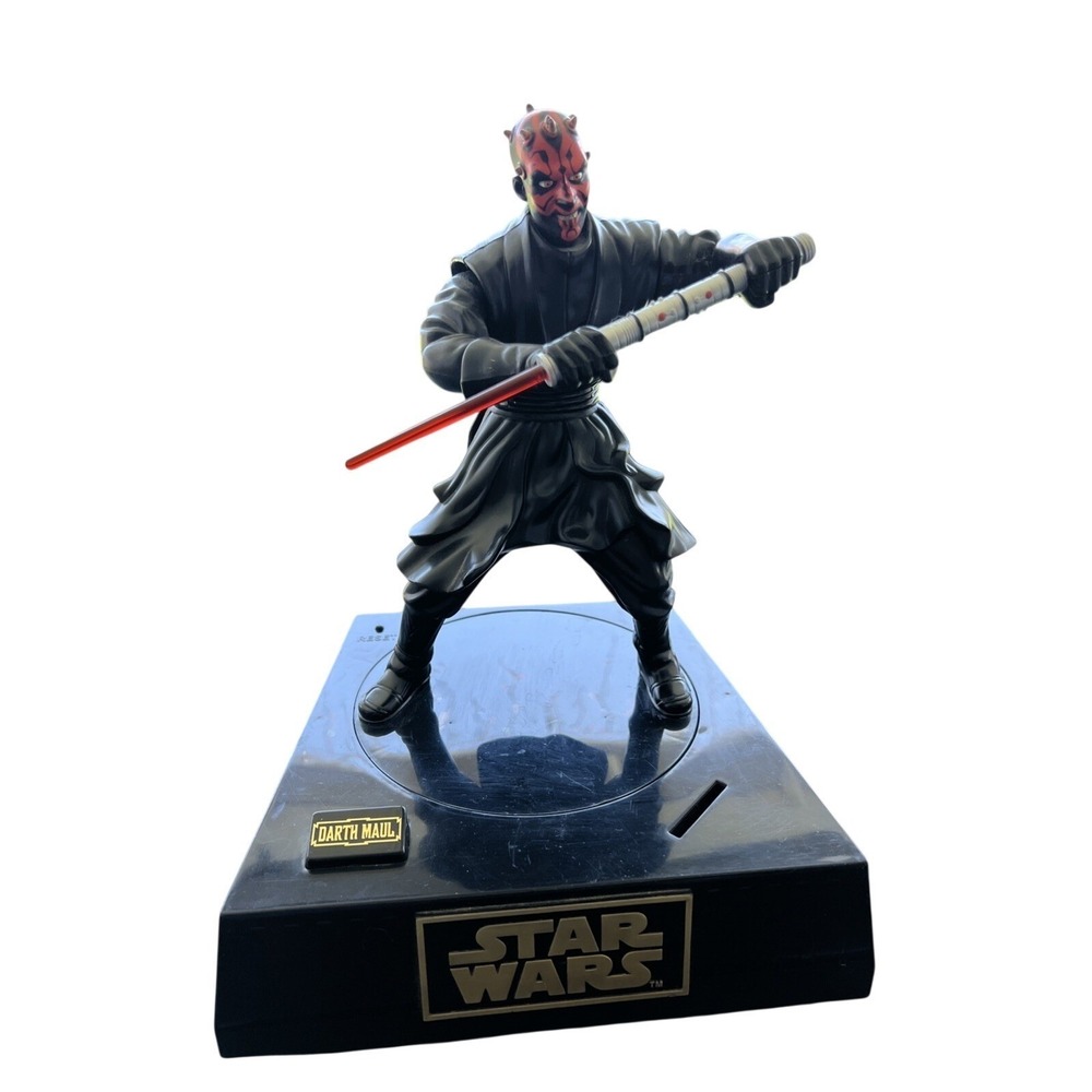 Star Wars Ep. I Darth Maul Sith Talking Coin Bank 1999 Thinkway Toys NOT WORKING